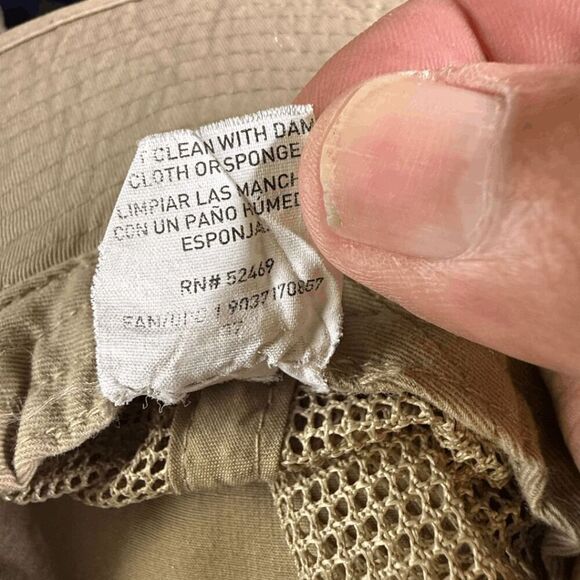 Swiss Tech Performance Gear Unisex Canvas Mesh Safari Hat Beige Size S-M - Picture 7 of 8